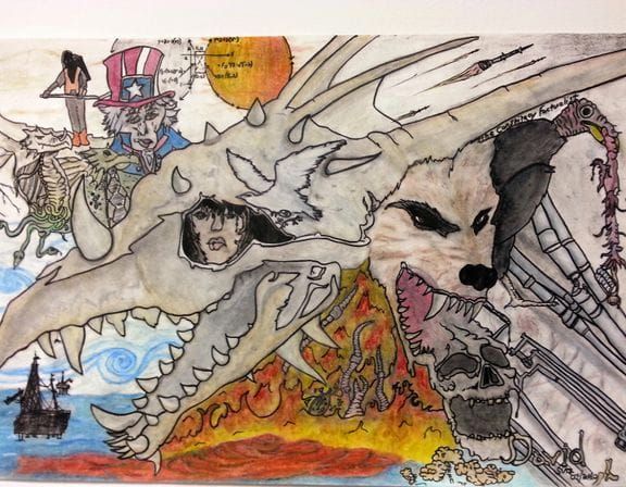 Angry Pumpkin Texture Portrait in Hyperrealistic Style