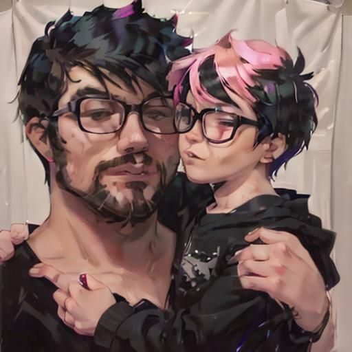 Dark Superhero Guards a Cyberpunk Cityscape