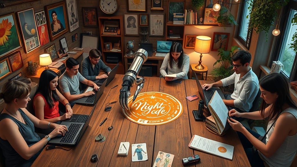 A diverse group of artists, writers, and inventors gathered ...