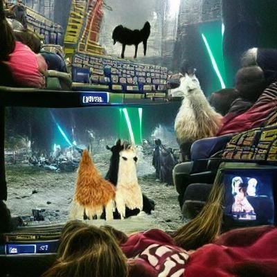 Star Wars Reimagined with Llamas in AI Art