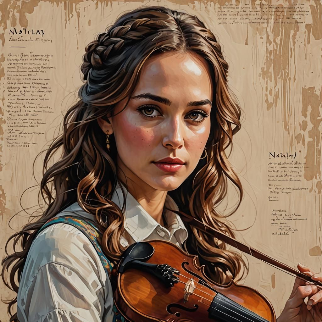 Fantasy Album Cover Art of Young Woman in Rococopunk Style