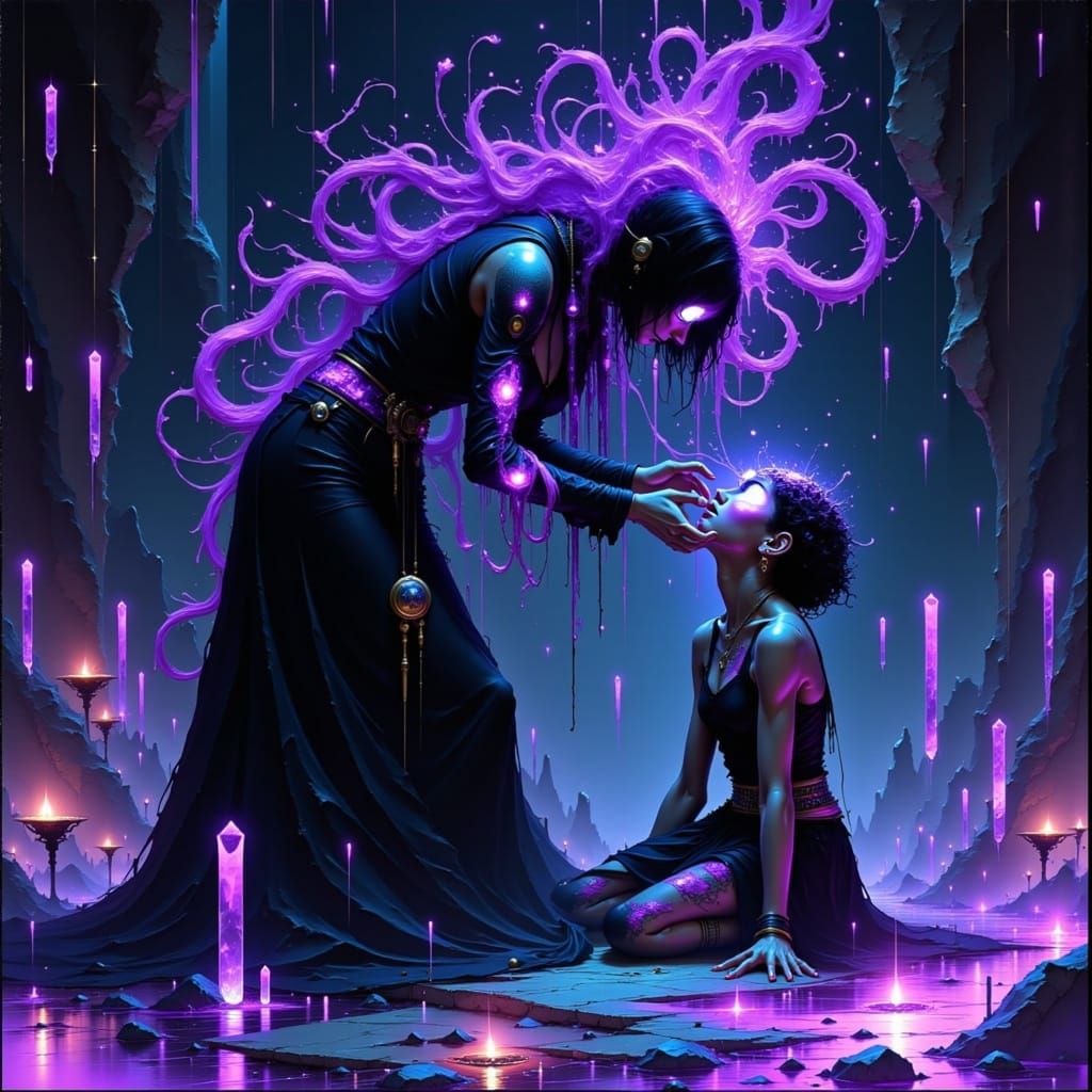 Female Mindjack in Fantasy Illustration Style