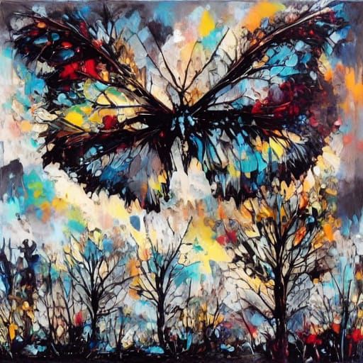 Ethereal Fairy Hovering Over Glowing Ancient Tree