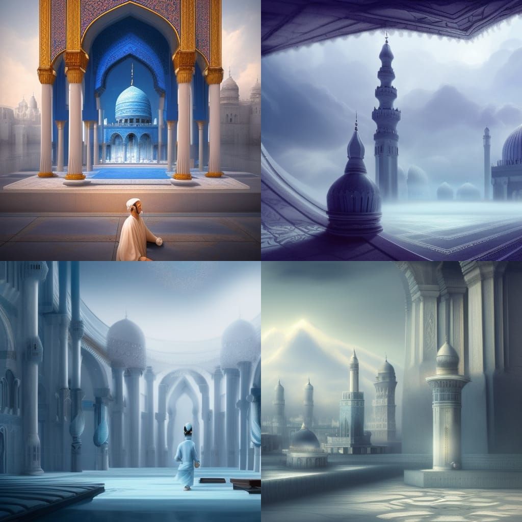Artistic Depiction of Salah as Matte Painting