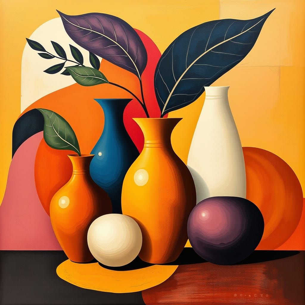 Counterform Abstraction with Interlocking Forms and Vibrant....