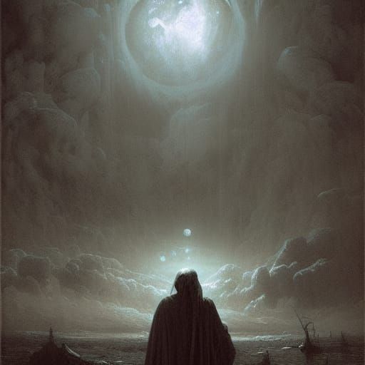 Horror Moon in Gothic Style