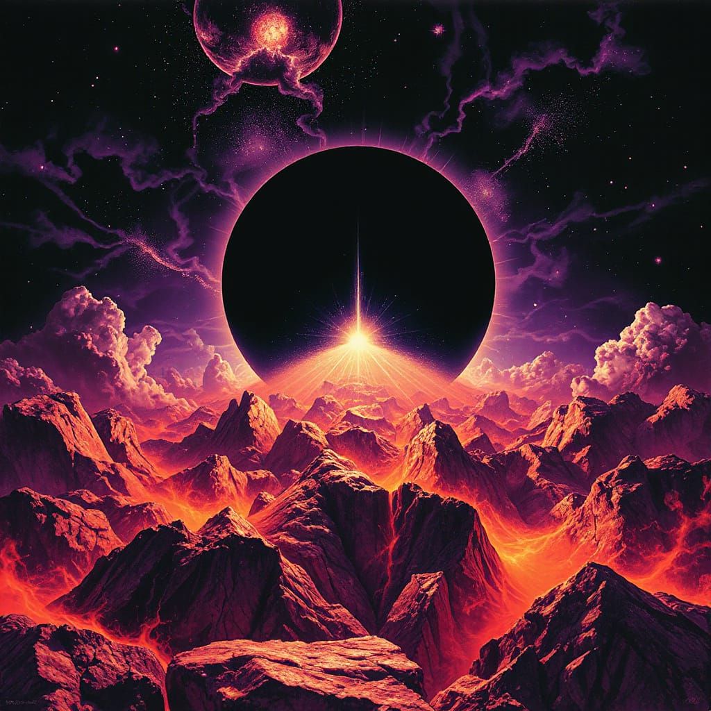 Cosmic Horror Black Sun Warping Reality