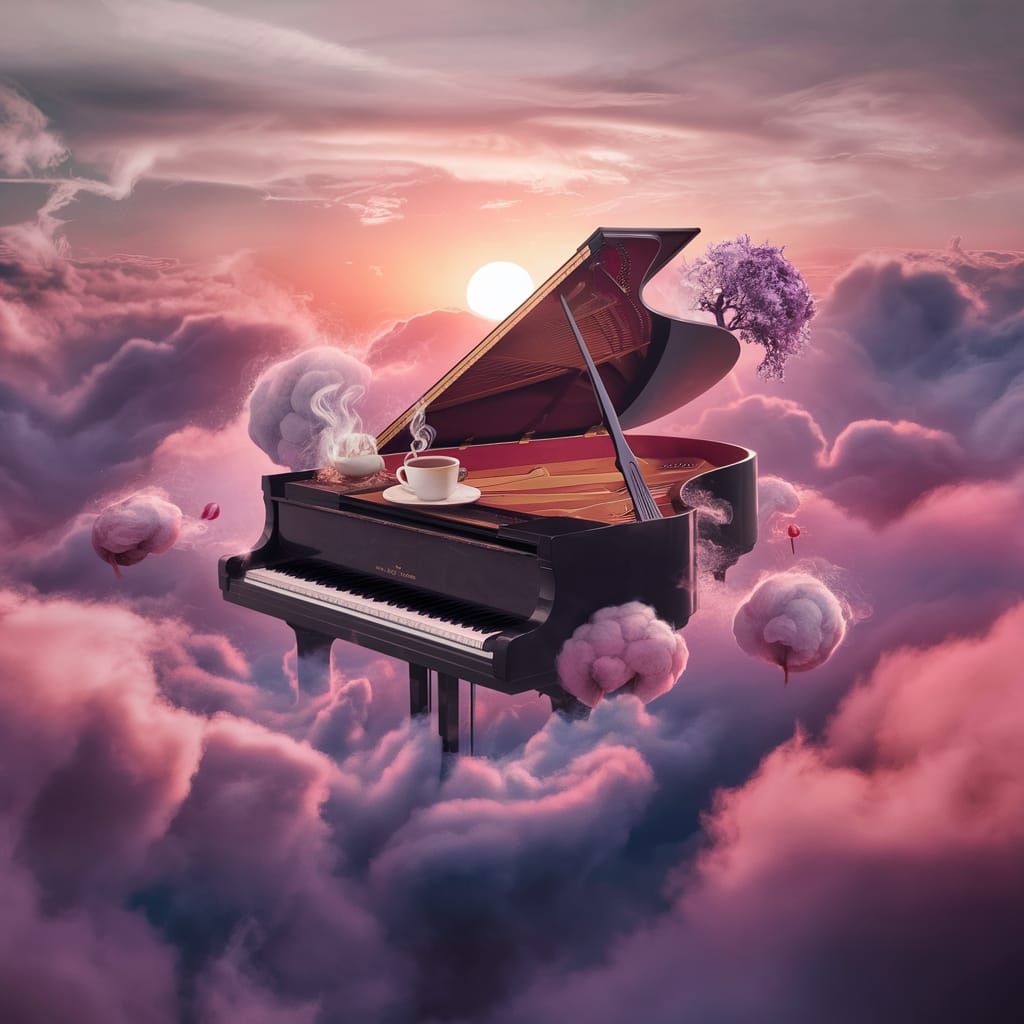 A surreal and conceptual photograph that captures a dreamlik...