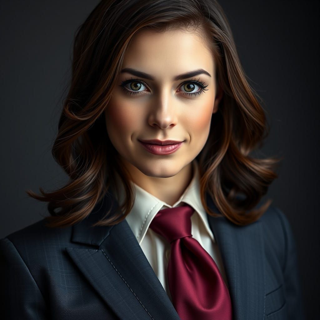 Sharp Business Professional in Elegant British Silk Suit