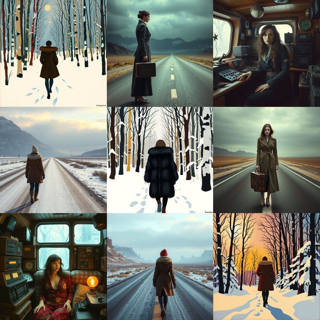 Melancholic Street Scene with a Happy Boy