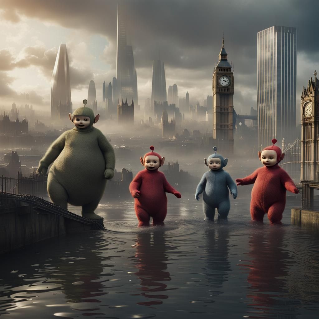 Teletubbies Hunt Humans in Dystopian London