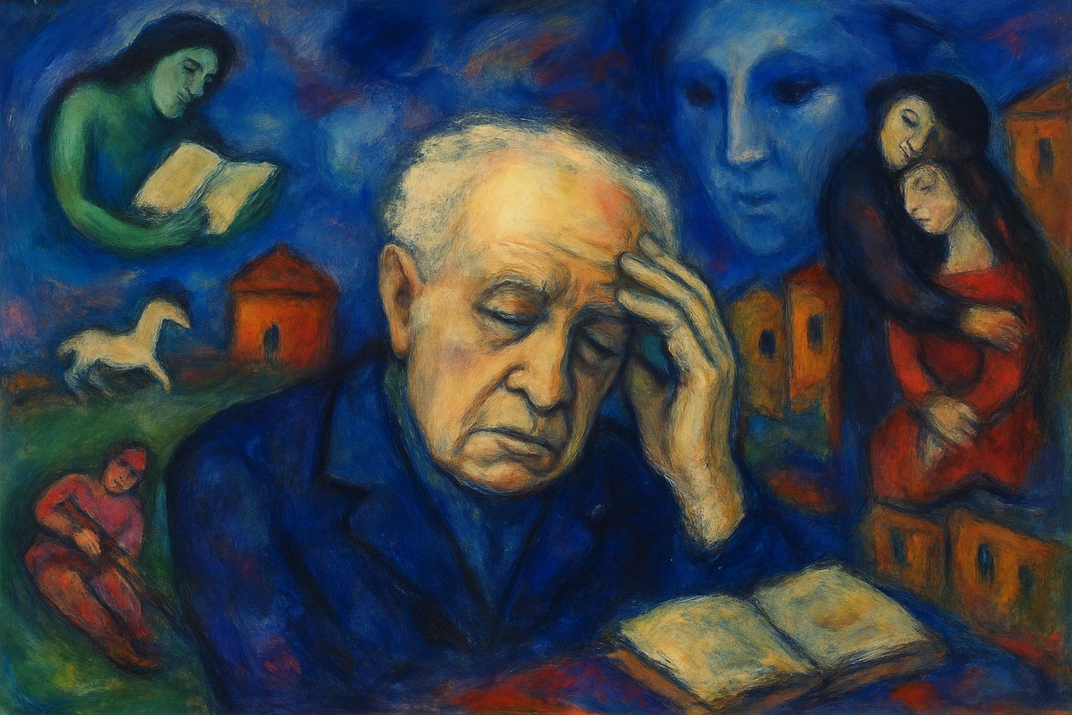 Surreal Figure in a Dreamlike Landscape