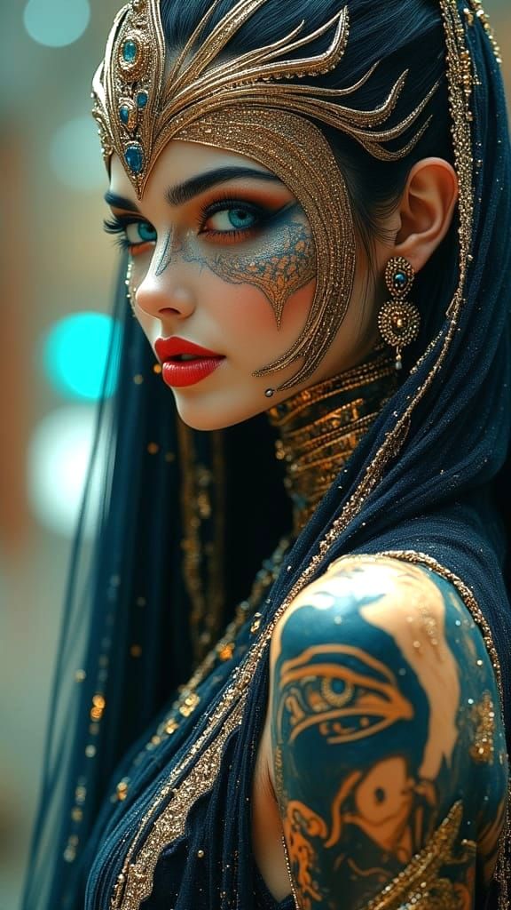 Egyptian Princess Dancing With Musical Magic