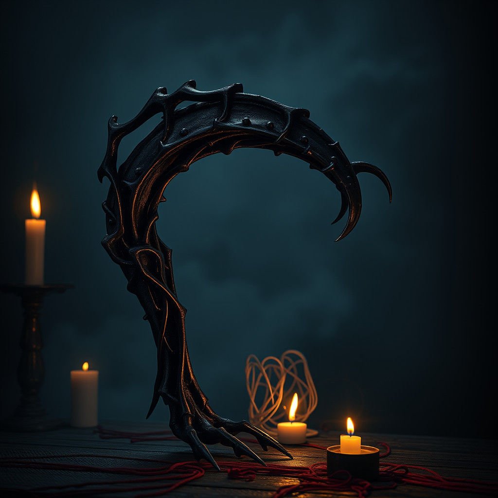 Ominous Shoehorn in Dark Surrealist Style