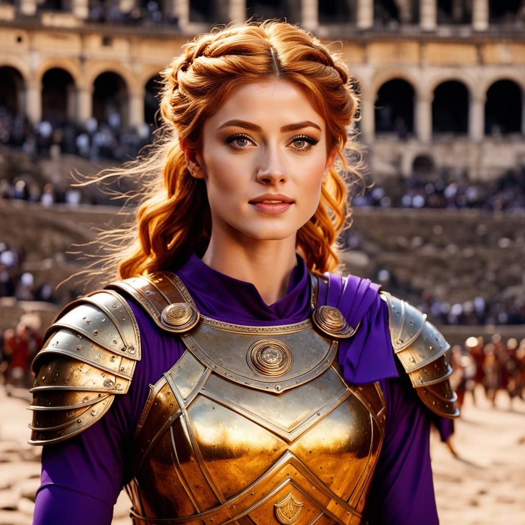 Katherine McNamara as Roman Gladiatrix in Colosseum
