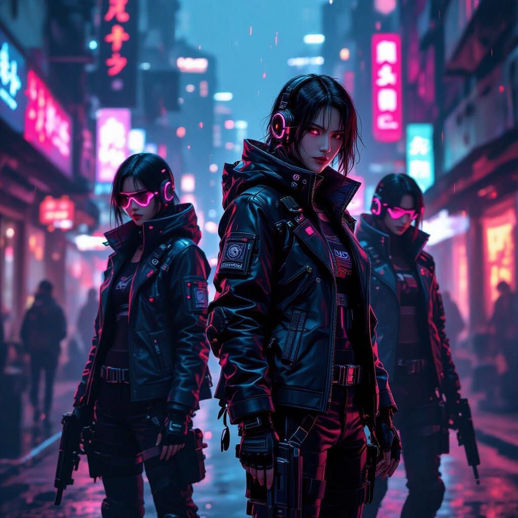 K-Pop Demon Hunters in Cyberpunk City