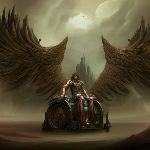 Biblically Accurate Angel: Detailed Matte Painting