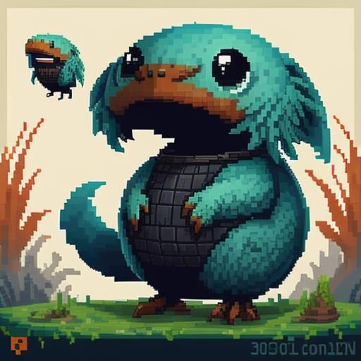 Charming Pixel Art of a Cute Creature