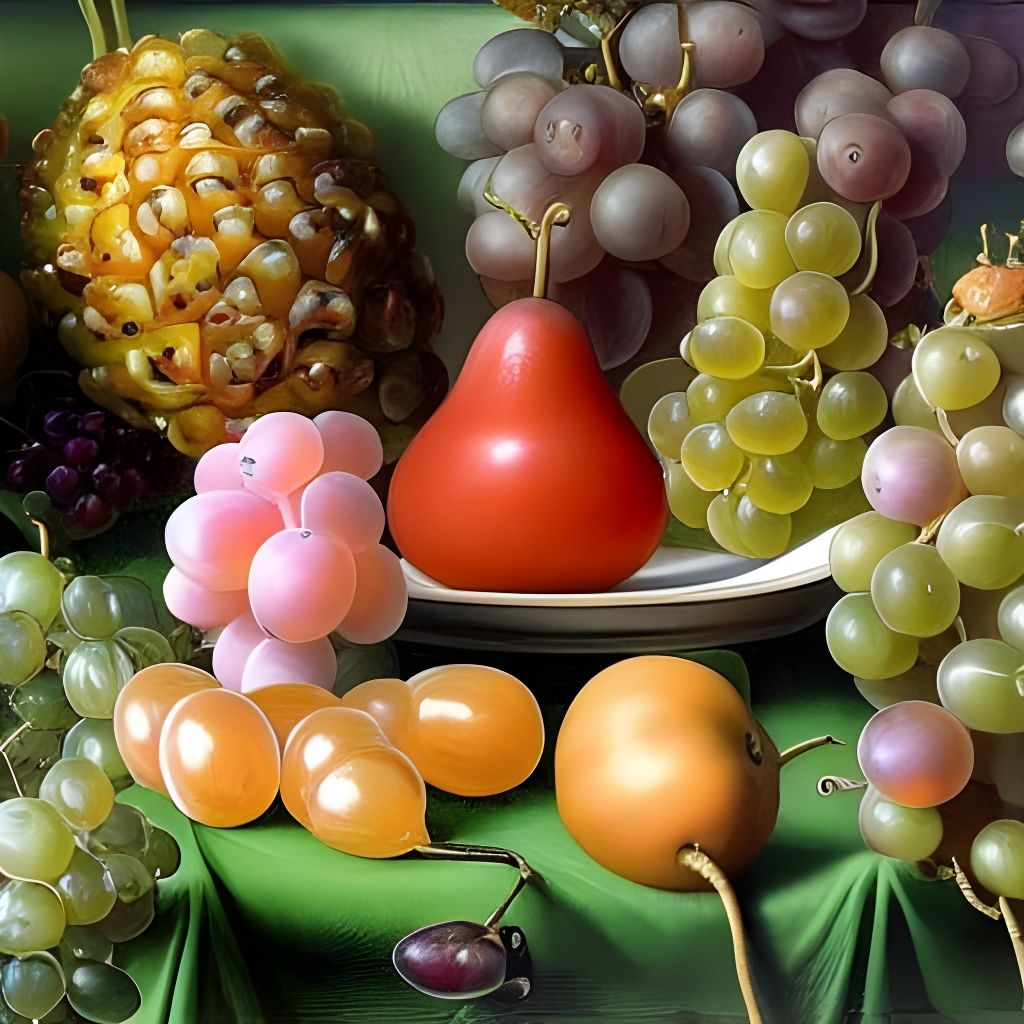 Translucent Exotic Fruits: A Realistic Still Life