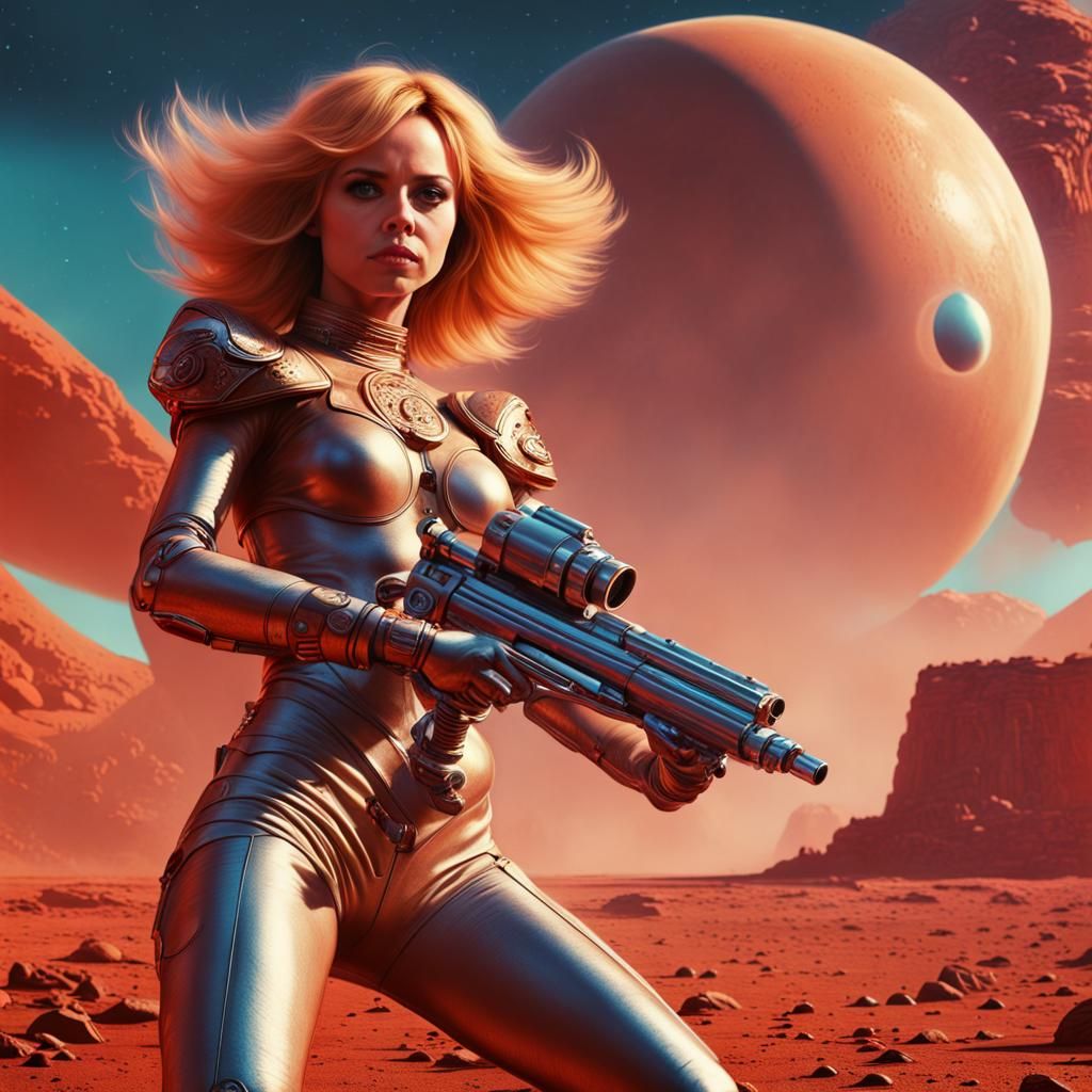 Christina Ricci as Barbarella in Moebius Style