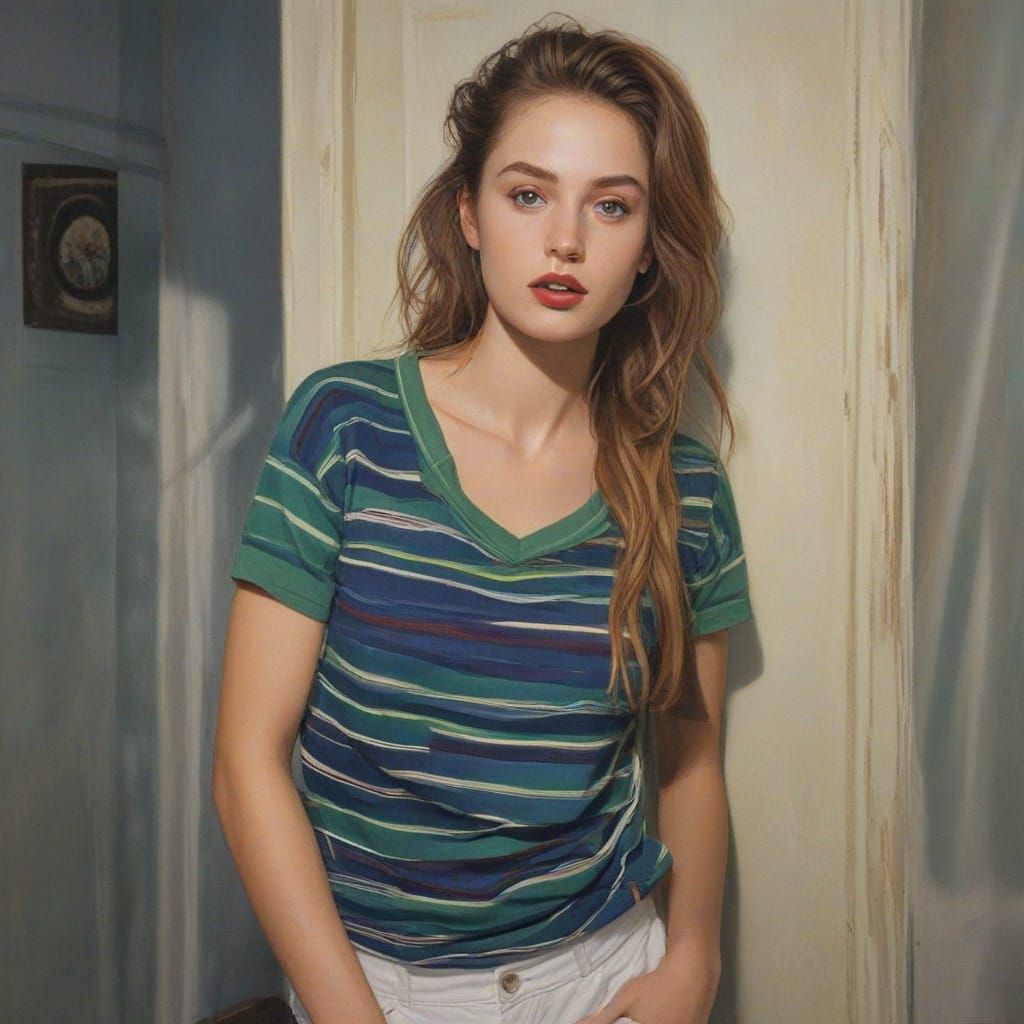 Elegant Woman in Sunlit Atmosphere