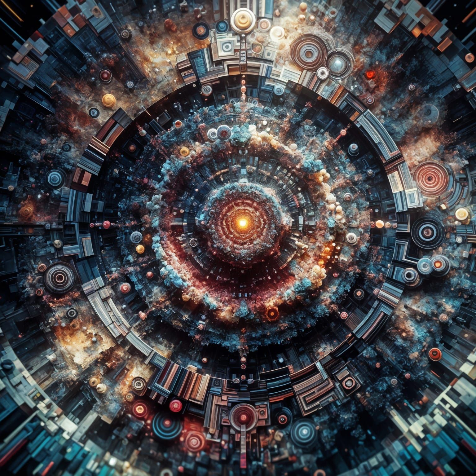 Eldritch Pattern with Glitches and Visual Interference