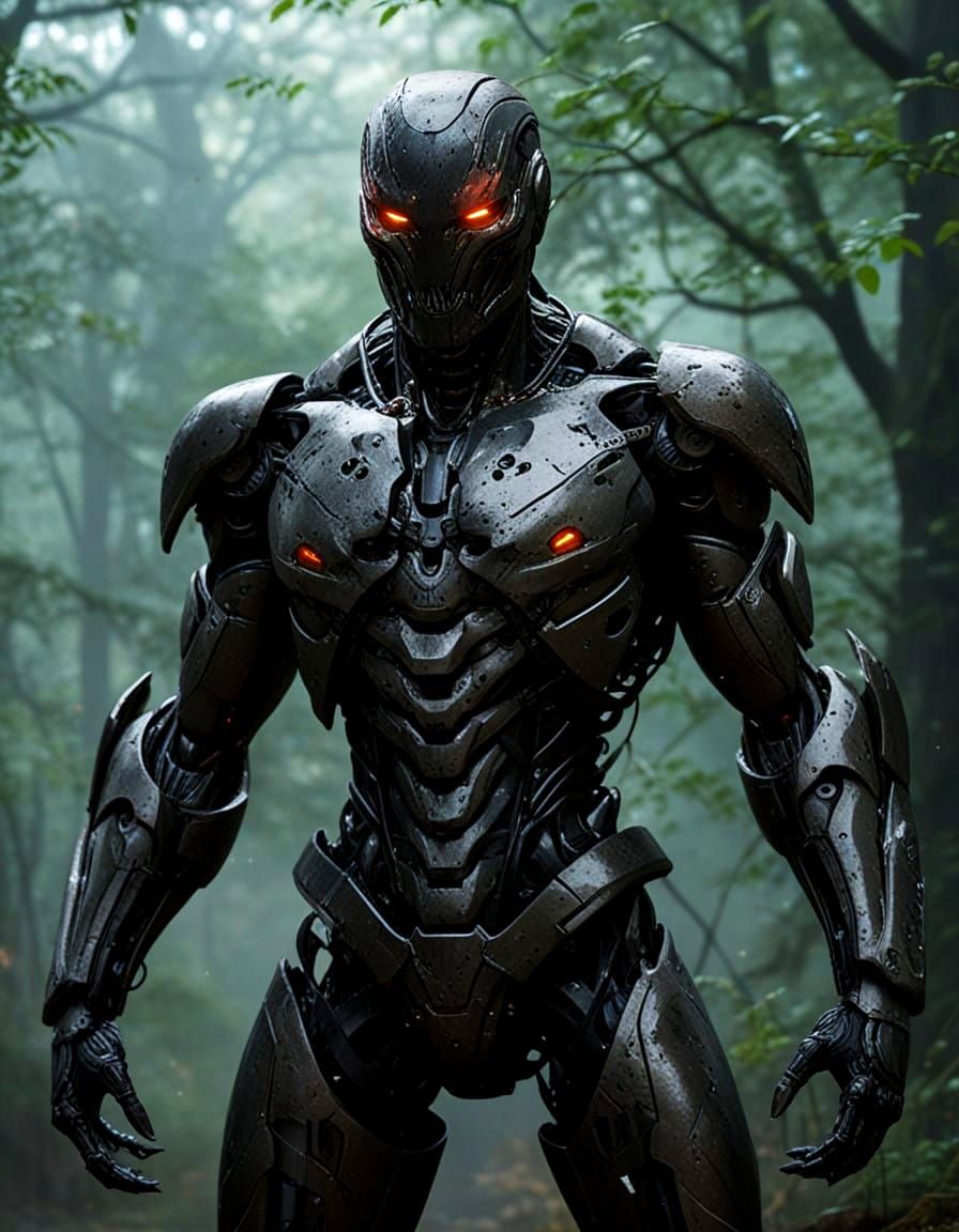 Humanoid Figure in a State of Emotional Turmoil