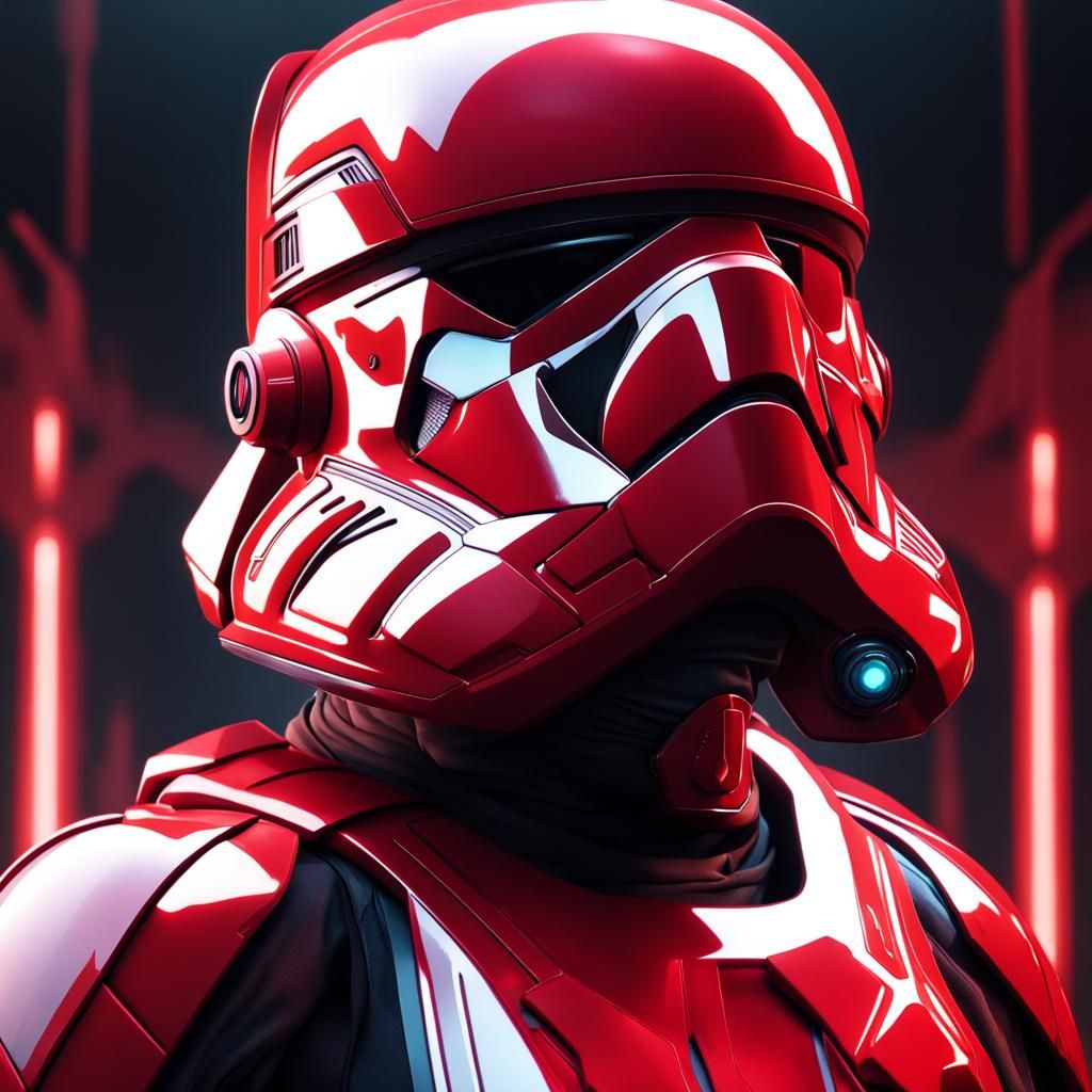 Detailed Sith Trooper Portrait in 8K Resolution
