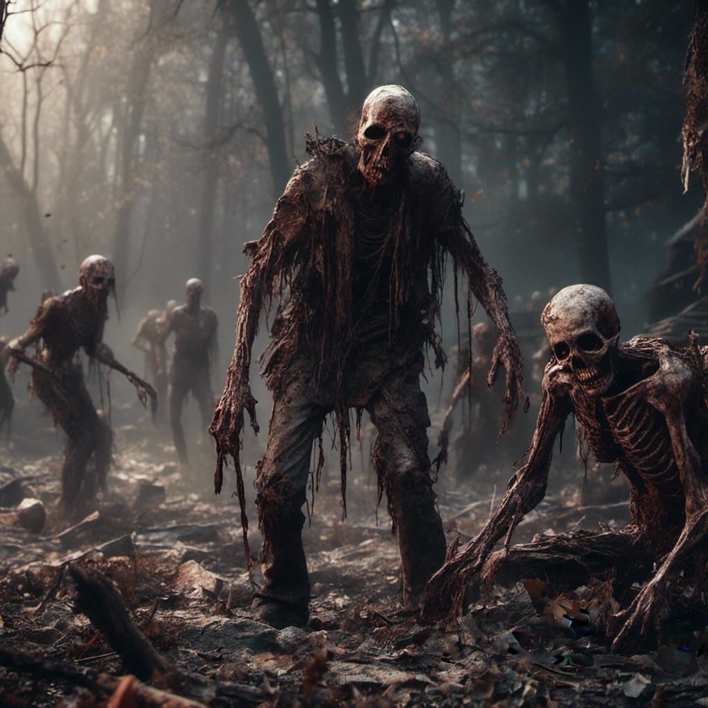 Zombie Apocalypse in 3D Game Cinematic Style