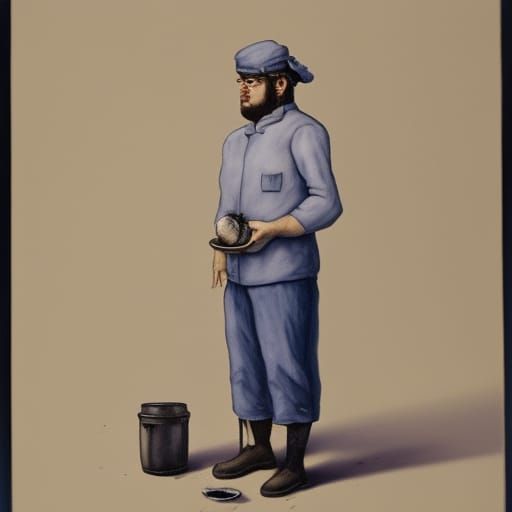 Fantastical Milkman in Detailed Matte Painting