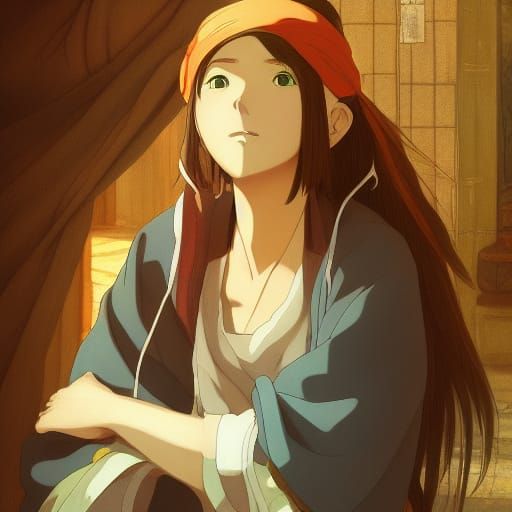 Anime Character in Renaissance Style Painting