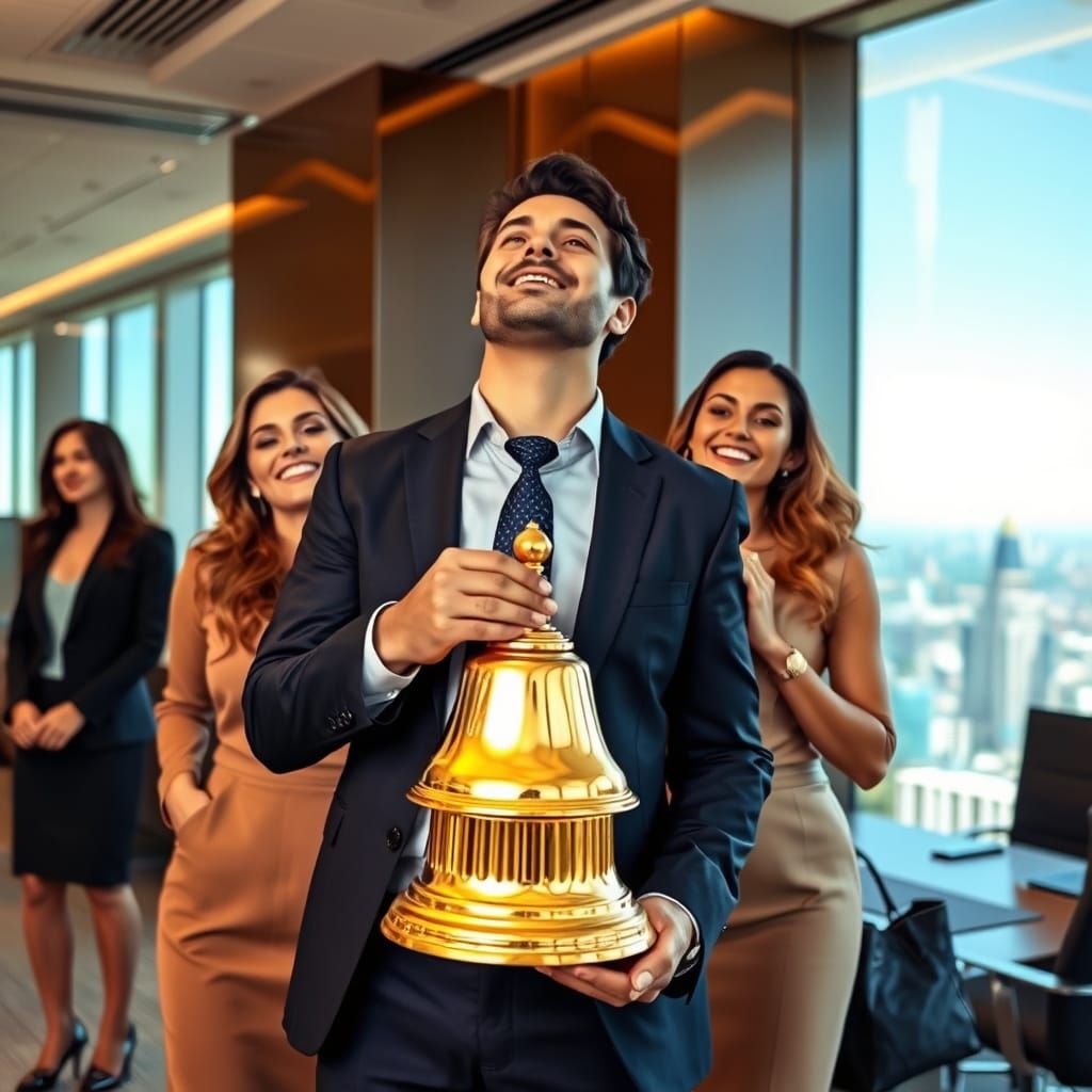 Successful Real Estate Agent Celebrates Success with Elegant...