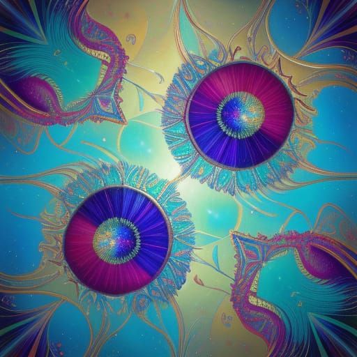 Surreal Macro Droplets in Vibrant Oil Painting