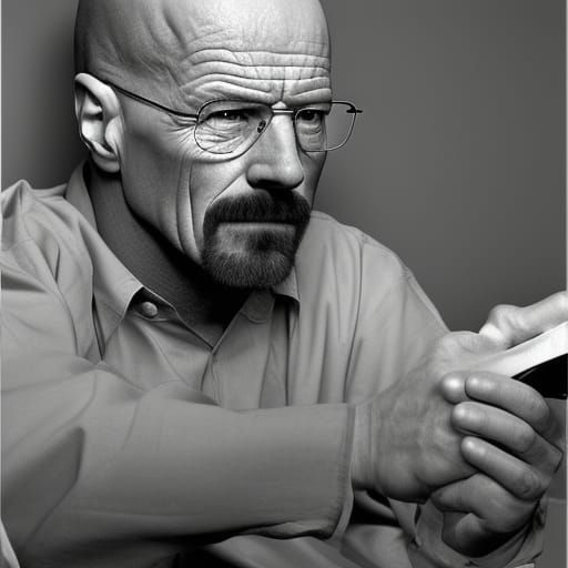 Walter White Portrait Generated by AI