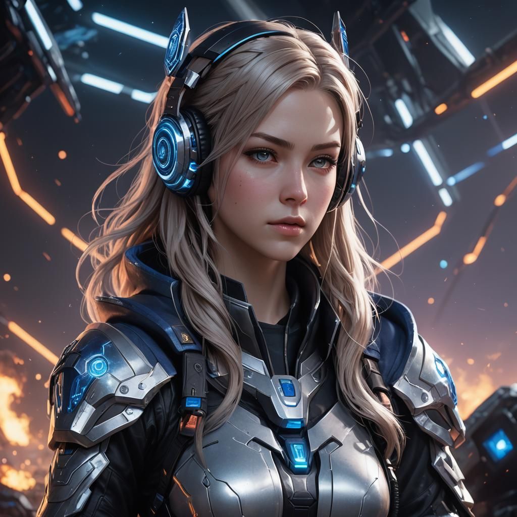 Icelandic Gamer in Detailed 3D Anime Art