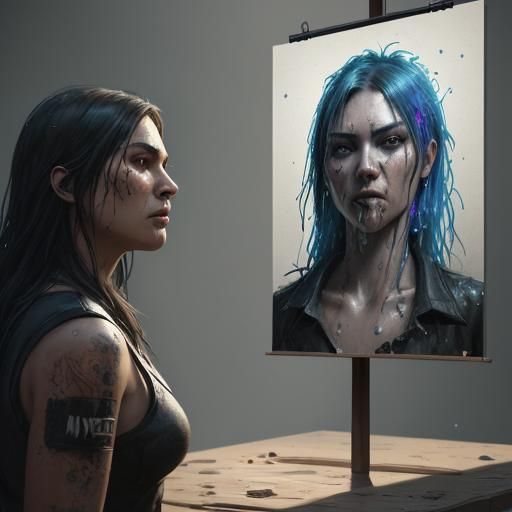 Detailed Hyperrealistic Portrait with Dramatic Lighting