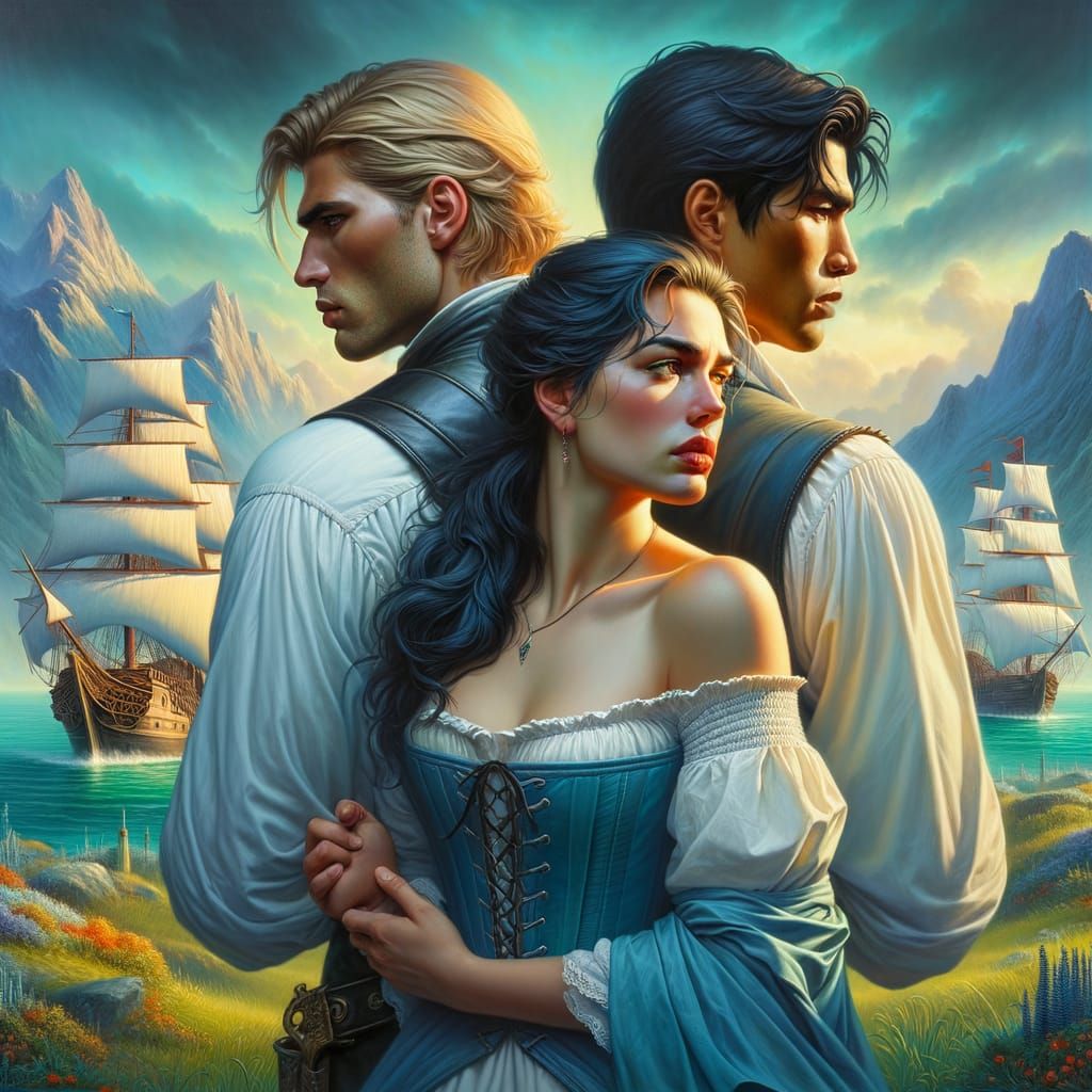 Urban Fantasy Book Cover in Azure and Cyan Hues