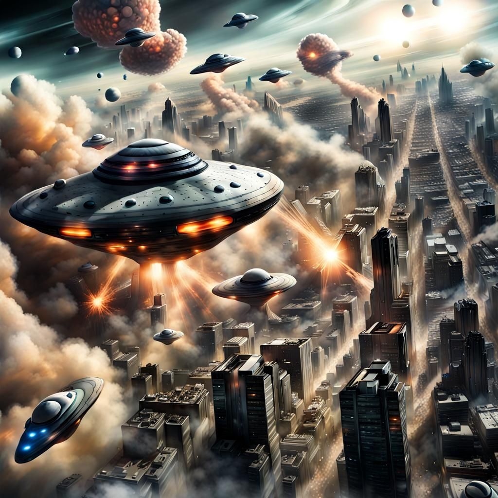 Alien UFO Attack on Shado Headquarters