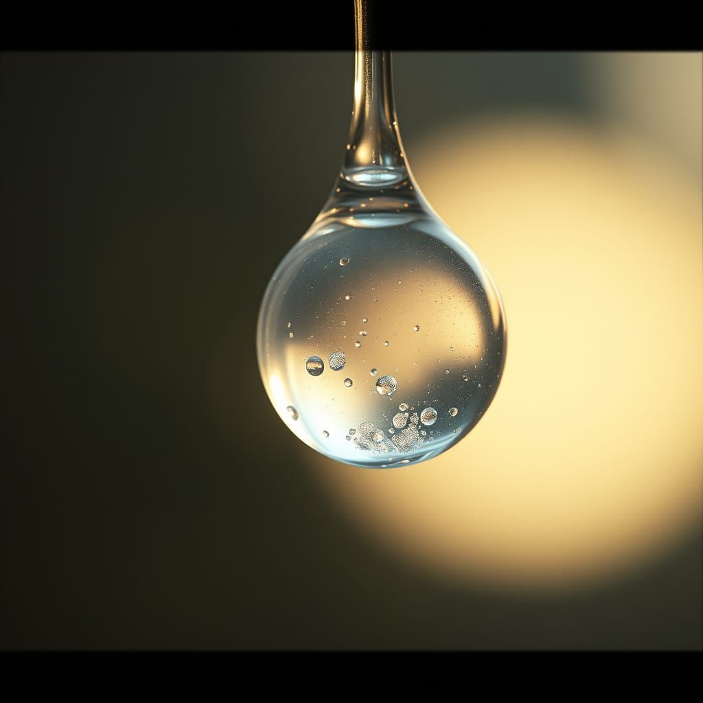 Crystal Clear Raindrop in Cinematic Glory