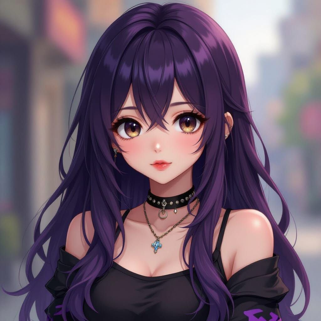 Hyperrealistic Anime Girl Portrait in 3D Style