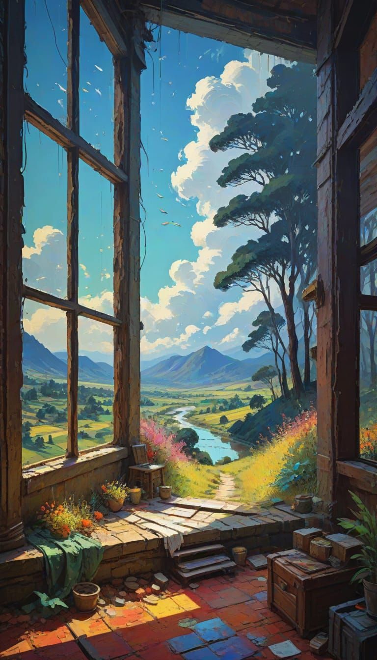 Epic Cinematic Oil Painting in Expressionist Style