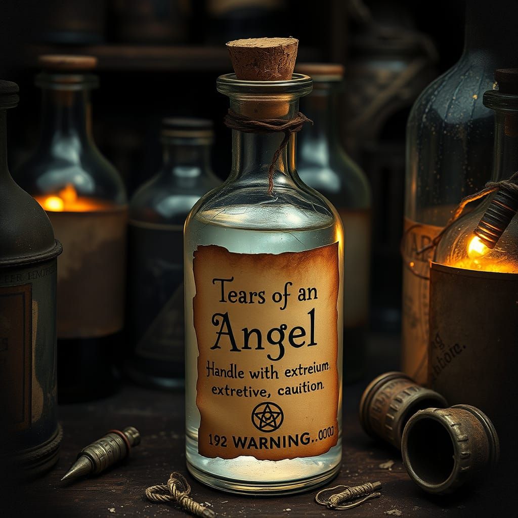Dark Fantasy Apothecary with Tears of an Angel Potion