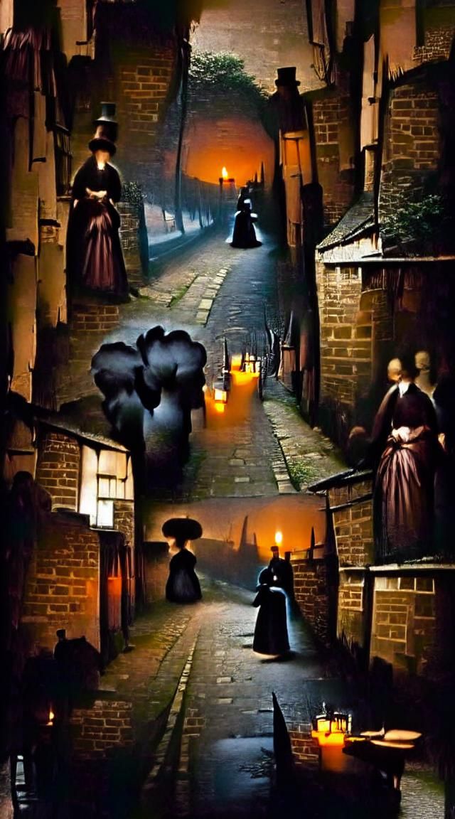 Mysterious Silhouettes in Dark Urban Alleyways