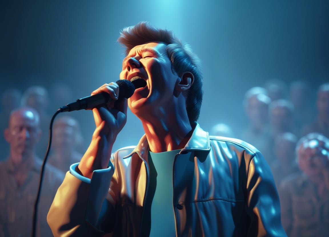 Rick Astley in 1980s MTV CGI Style