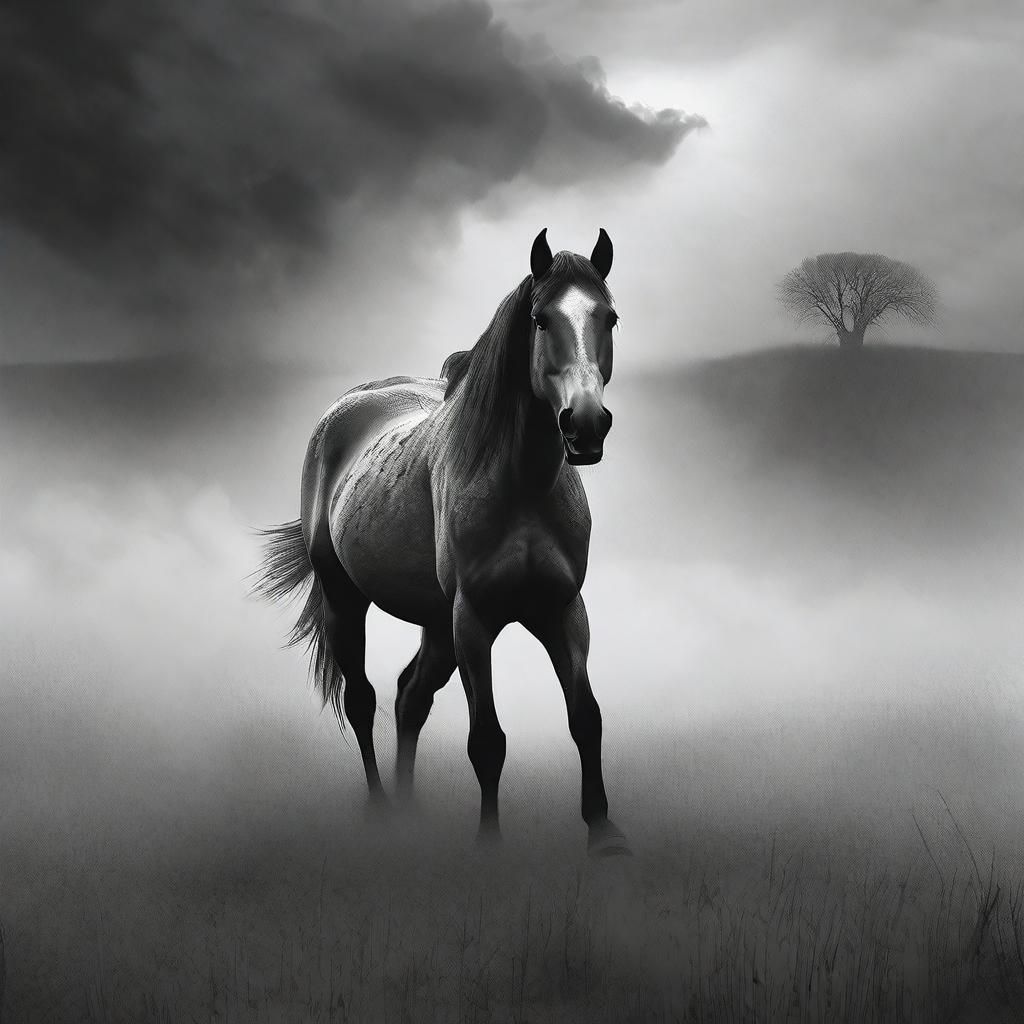 B&W horse