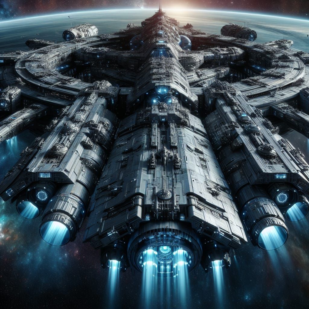 Colossal Spaceship Ready for Cosmic Confrontation