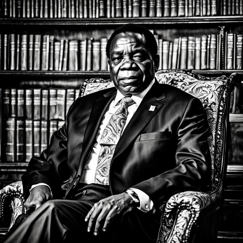 Hyperrealistic Portrait of President Emmerson Munangagwa