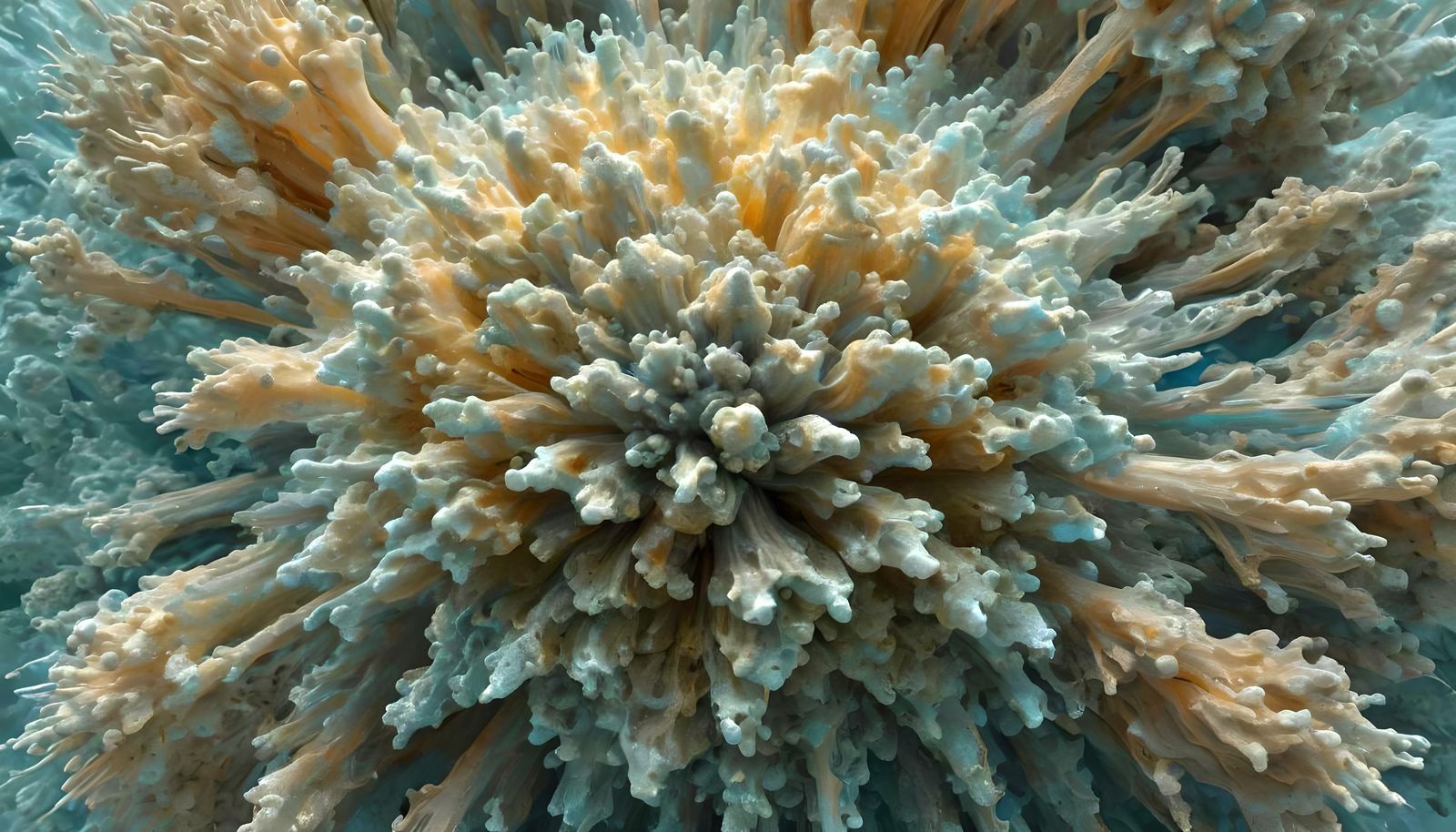 Epic Action Scene with Fluorescent Bioforms