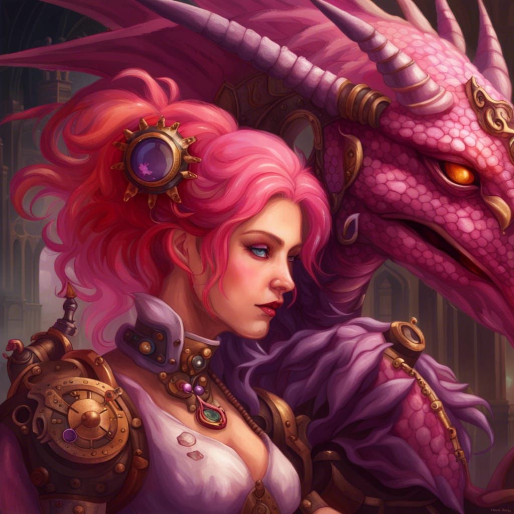 Queens with Steampunk Dragon Engine