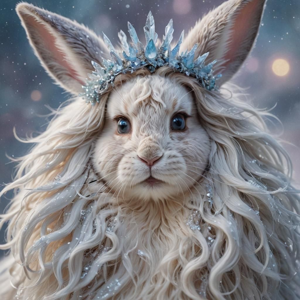 Icy Crown for a Fantasy Bunny Rabbit